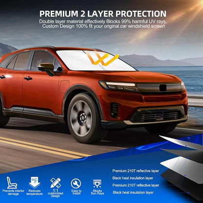 Windshield Sun Shade for Honda Prologue EV 2024-2025 2026 Foldable Sunshade - Image 3