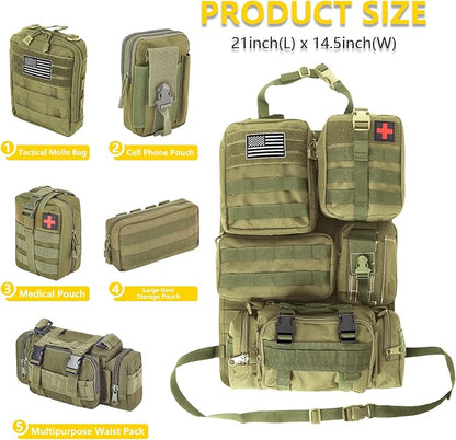 Universal Tactical Seat ​Back Organizer Vehicle Molle Panel Organizer Storage - Image 2