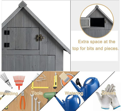 30.3" L X 21.3" W X 70.5" H Outdoor Storage Shed - Image 6