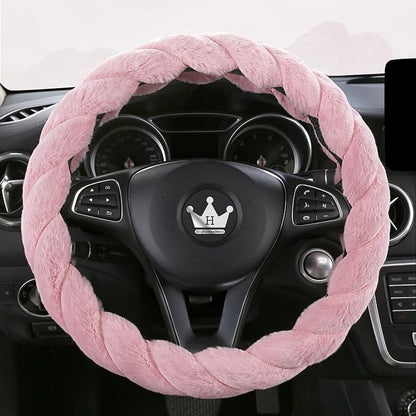Luxury Fluffy Winter Car Steering Wheel Cover - Image 2