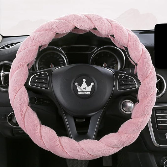 Luxury Fluffy Winter Car Steering Wheel Cover by HighnessHwoo