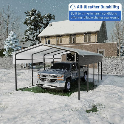 Metal Carport 13 * 20 FT Heavy Duty Carport Canopy - Image 3