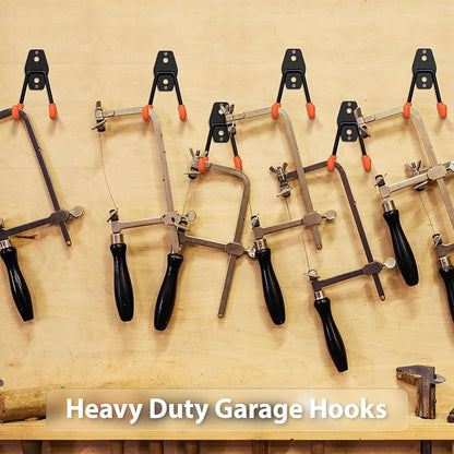 4 Pack 4.5x2.75 Inch Utility Steel Wall Mount Heavy Duty Garage Hooks - Image 4