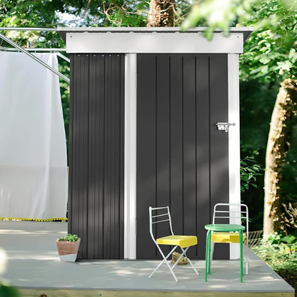 JUMMICO Metal Outdoor Storage Shed 5 x 3 FT Metal Shed - Image 6