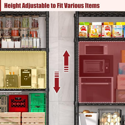 PrimeZone 3 Packs 55.5" W x 24" D x 80" H Heavy Duty Wire Storage Shelves - Image 5
