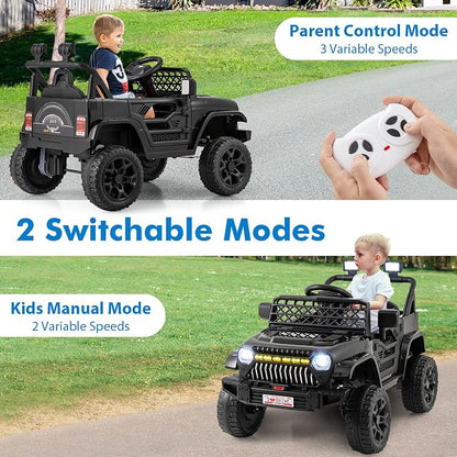 Costzon Kids Ride On Truck, 12V Battery Powered Electric Vehicles w/Remote - Image 2