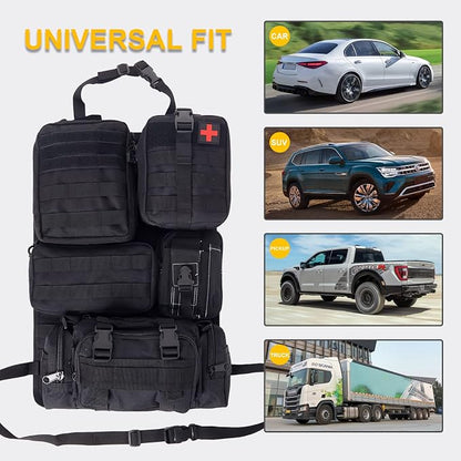 Universal Tactical Seat ​Back Organizer Vehicle Molle Panel Organizer Storage - Image 6