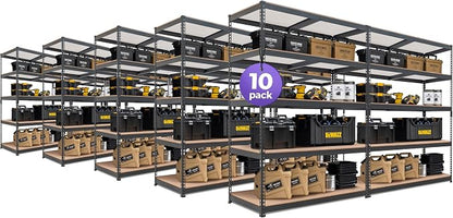 HOMEDANT 5 Tier Laminated Boltless Heavy Duty Garage Storage Adjustable Wide by TheBestOrganizingSolution