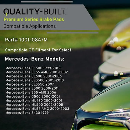 Premium Semi-Metallic Front Brake Pads Compatible - Image 3