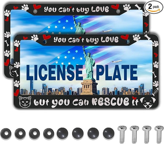 License Plate Frame Black and White Front License Plate Bracket You Can’t Buy by Unknown