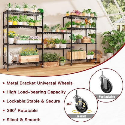 PrimeZone 3 Packs 36" W x 16" D x 79" H Wire Storage Shelves - Image 8
