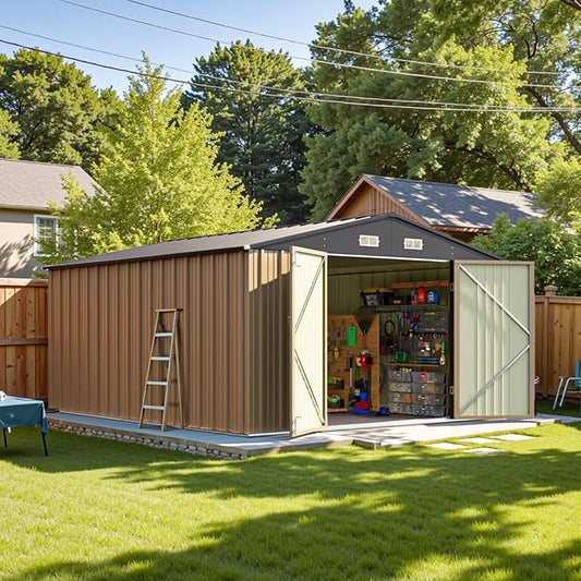 Patiowell 10 x 12 FT Metal Storage Shed by Patiowell