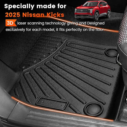 KMF Custom Fit Floor Mats for Nissan Kicks 2025 2026 S/SV/SR Accessories - Image 2