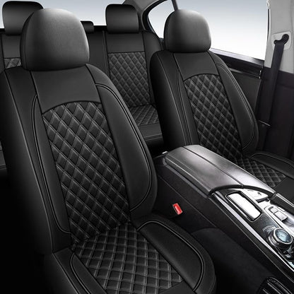 Car Seat Covers Full Set, Breathable and Waterproof Napa Leather Car Seat Cover - Image 2
