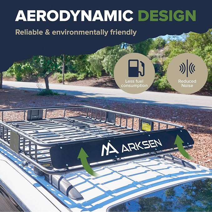 ARKSEN 84 x 50 x 6 Inch Universal Extra Wide 150LB Heavy Duty Roof Rack Cargo - Image 4