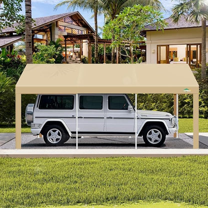 COBIZI Carport 12x20ft Heavy Duty Portable Garage, 2.0 Powder Coated Frame - Image 7