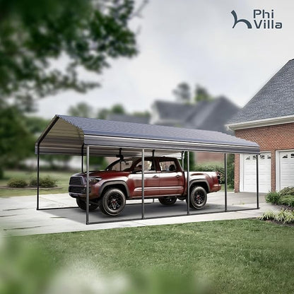 PHI VILLA 12 x 20 ft Carport Metal Carports - Image 2