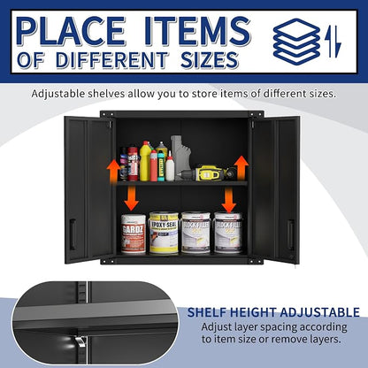 Metal Tool Cabinet, Garage Storage Cabinet System, Wall Cabinet & Locking - Image 5