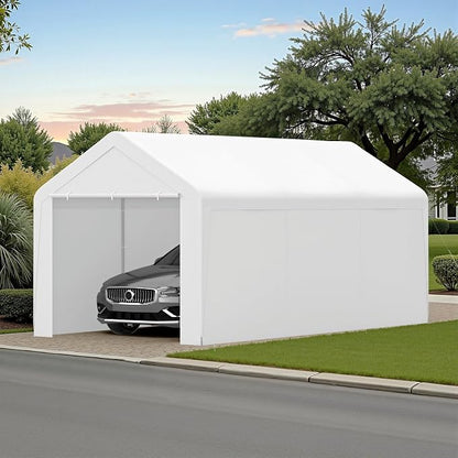 Carport 10x20 Heavy Duty Portable Garage w/Removable Sidewalls & Roll-Up Door - Image 7