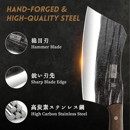 Butcher Knife Set, 3-Piece High Carbon Steel Serbian Chef Knife Set of Heavy - Image 3