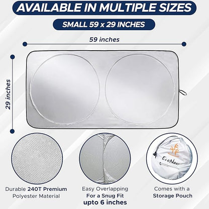 EcoNour Car Windshield Sun Shade | 2025 Upgraded Innovative No-Light-Pass - Image 4
