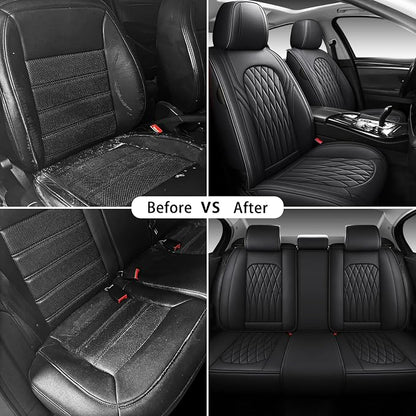 WELLDO Car Seat Covers Full Set, Leather Seat Covers - Image 7