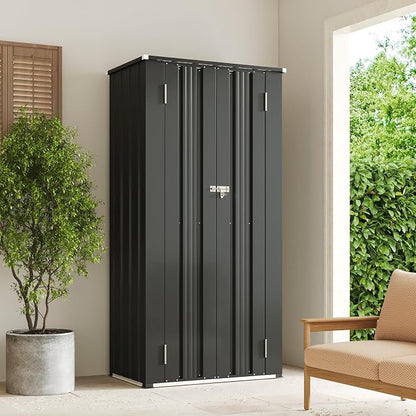 Aoxun 31x19 in Outdoor Storage Cabinet Metal Garden Shed - Image 7