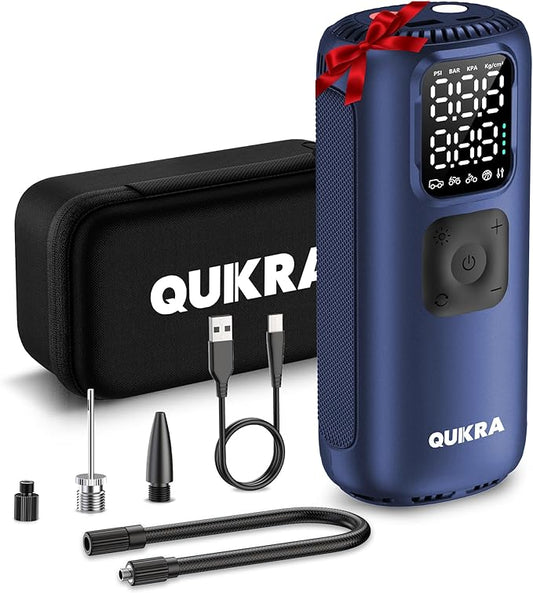 T22 Tire Inflator Protable Air Compressor, 3× Faster 160PSI Air Pump, Auto by QUIKRA