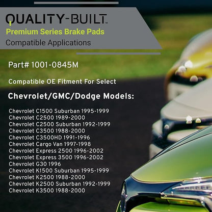 Premium Semi-Metallic Front Brake Pads Compatible - Image 3
