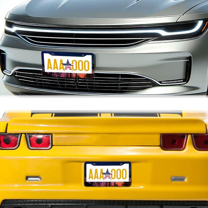 Car Plate Frame for Women Multicolor License Plate Frames for Men Forest Night - Image 8