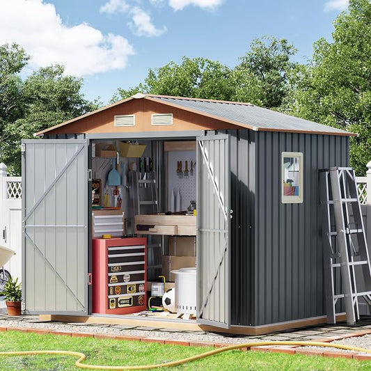 6x8FT Metal Shed & Outdoor Storage Shed by OutdoorFirePit
