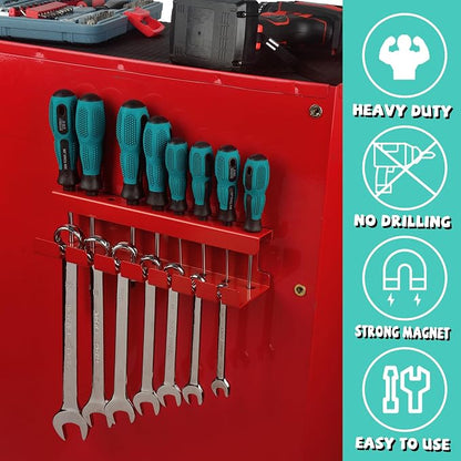 ULIBERMAGNET Magnetic Wrench Holder, Heavy Duty Red Magnetic Screwdriver Holder - Image 3