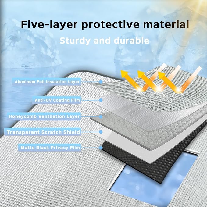 Windshield Sun Shade for Volkswagen VW Jetta 2011-2018 - Image 4