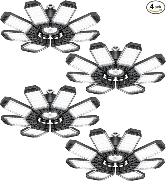 ISKYDRAW LED Garage Lights, 4 Pack Garage Lighting 260W 26000LM Bright Shop by ISKYDRAW