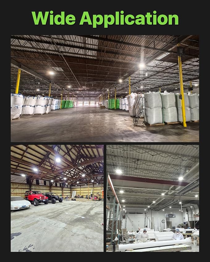 250W UFO LED High Bay Shop Light 6-Pack 150LM/W 37, 500LM Output High Bay Led - Image 8