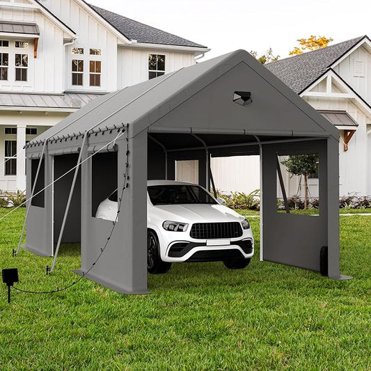 10x20 Carport, Heavy Duty Carport Canopy Garage by BENASS