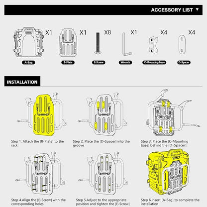 Rhinowalk Motorcycle Saddlebag 35L Waterproof, Quick Release Motorbike Side Bag - Image 8