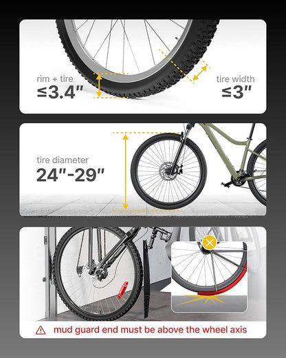 monTEK Automatic Lift EBike Rack – Fits 24-29" Tires, Heavy-Duty Vertical Wall - Image 3