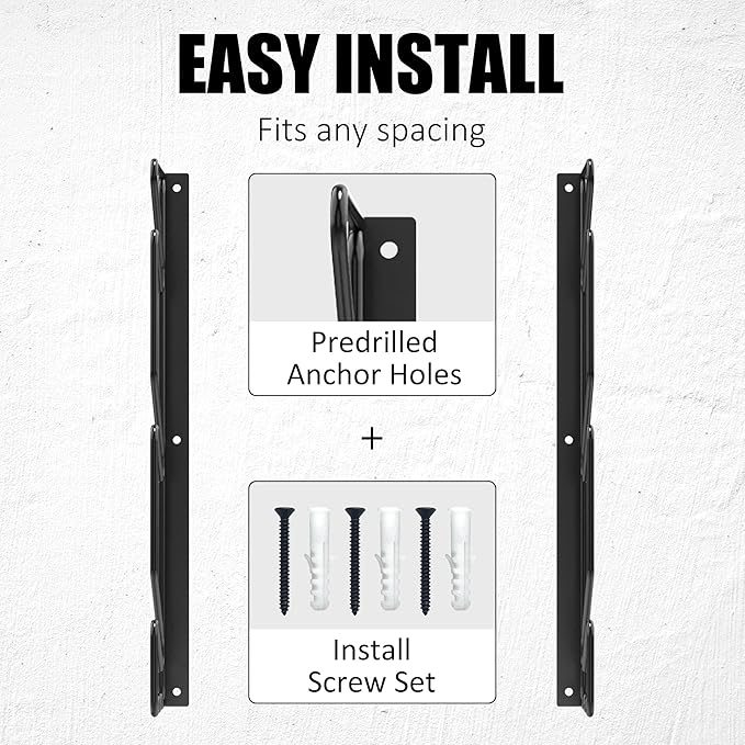 UNIREDPOWER Skateboard Storage Rack, Wall Mounted Organizer Shelf, Wall Display - Image 9