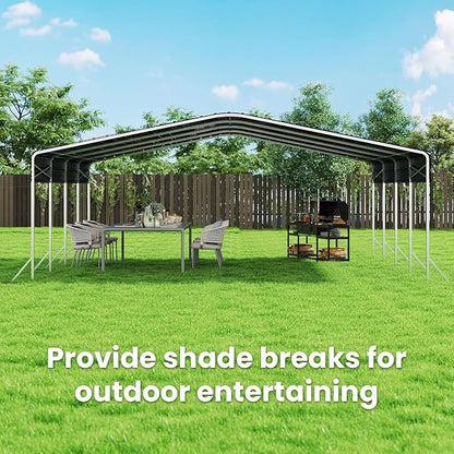 20x20 Carport, Heavy Duty Metal Car Port, All-Weather Protection, Easy Assembly - Image 7