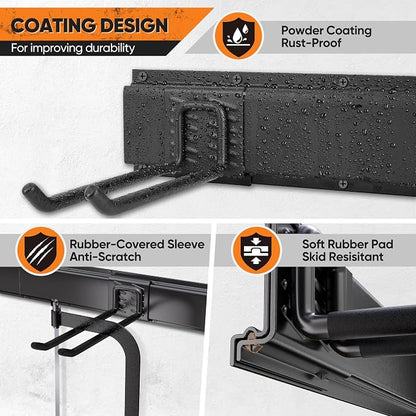 Garden Tool Organizer Wall Mount, 48 inches Tool Storage Rack - Image 4