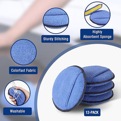 WORKPRO 12-Pack Car Wax Applicator Pads - Image 5