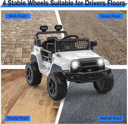 12V Kids Electric Ride On Truck Car w/Parent Remote Control, Spring Suspension - Image 4