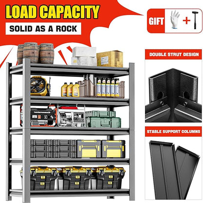 Utility Shelf Organizer – 5 Shelf Heavy Duty Shelving Unit - Image 7
