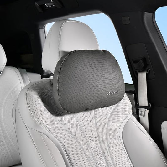 Coverado Leather Car Headrest Pillow Car Neck Pillow by COVERADOAUTO