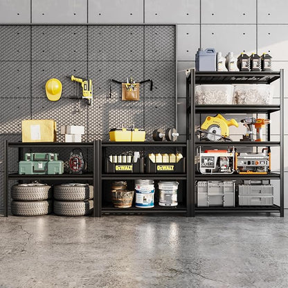 5 Tier Metal Shelving Unit, Adjustable Storage Shelves, Living Room - Image 6