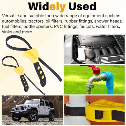 2 PCS Strap Wrench Plumbing, Rubber Strap Wrench, 24 Inch & 19.7 Inch Oil - Image 7