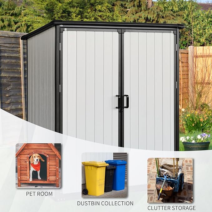 c Outdoor Storage Shed Waterproof Resin Cabinet Heavy Duty Metal Sheds - Image 3