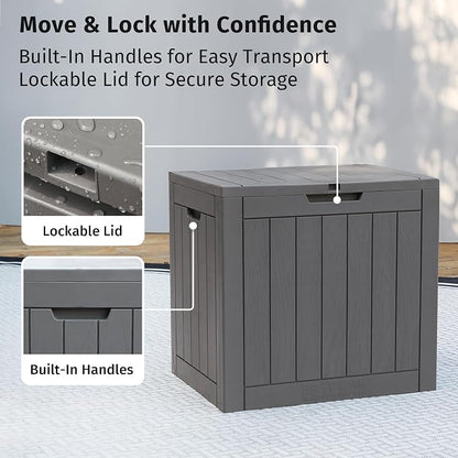 EAST OAK Outdoor Storage Box, 31 Gallon Deck Box Indoor and Outdoor Use - Image 5