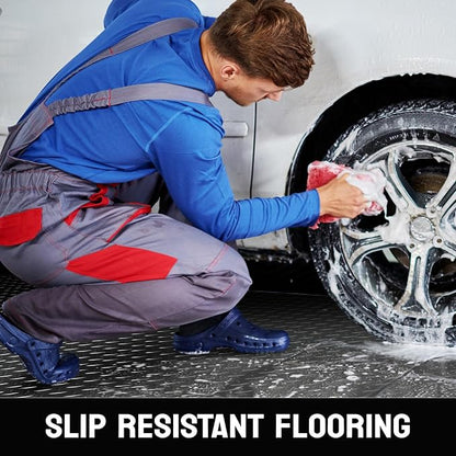 TUFFIOM 7'87'' x 22 FT Garage Floor Mat, Thickened Diamond Plate PVC Garage - Image 5